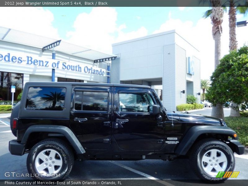 Black / Black 2012 Jeep Wrangler Unlimited Sport S 4x4