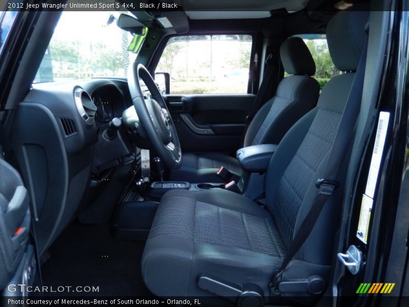 Black / Black 2012 Jeep Wrangler Unlimited Sport S 4x4