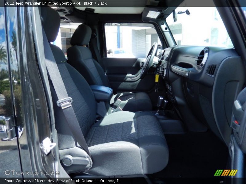 Black / Black 2012 Jeep Wrangler Unlimited Sport S 4x4