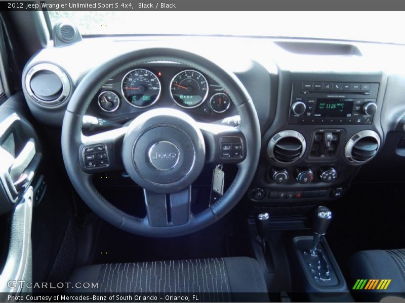 Black / Black 2012 Jeep Wrangler Unlimited Sport S 4x4