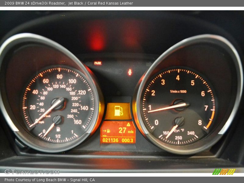 Jet Black / Coral Red Kansas Leather 2009 BMW Z4 sDrive30i Roadster