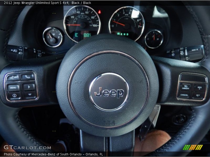 Black / Black 2012 Jeep Wrangler Unlimited Sport S 4x4