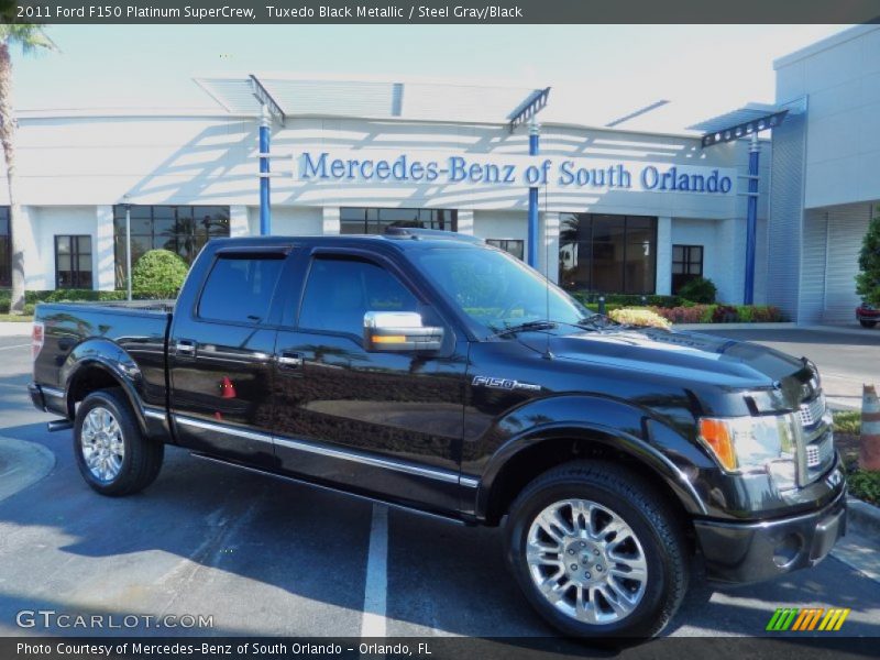 Tuxedo Black Metallic / Steel Gray/Black 2011 Ford F150 Platinum SuperCrew