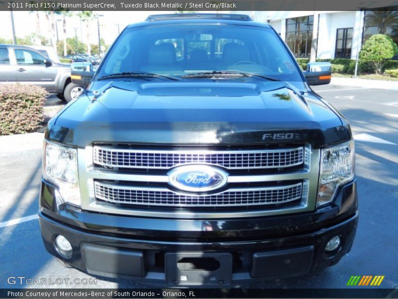 Tuxedo Black Metallic / Steel Gray/Black 2011 Ford F150 Platinum SuperCrew