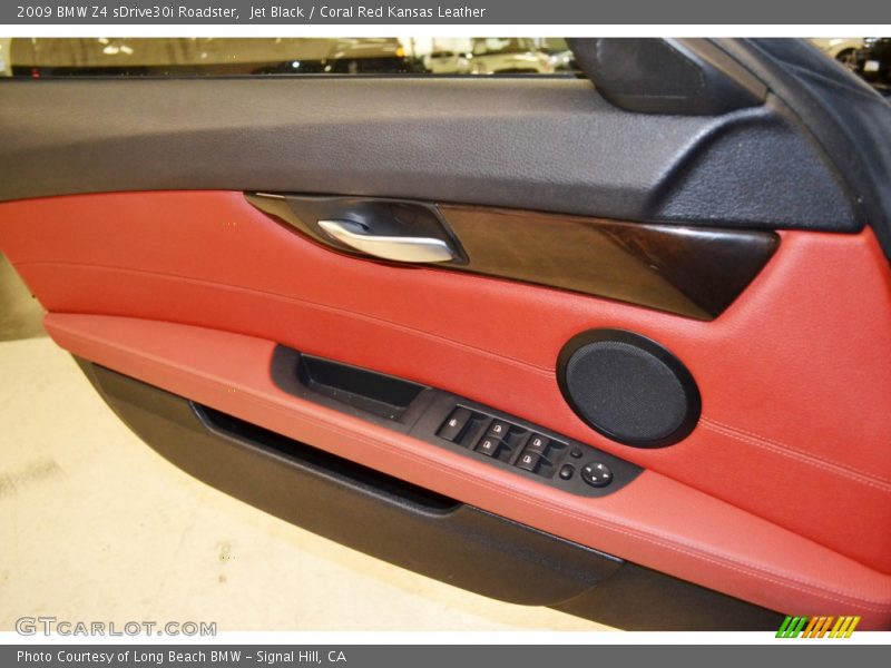 Jet Black / Coral Red Kansas Leather 2009 BMW Z4 sDrive30i Roadster
