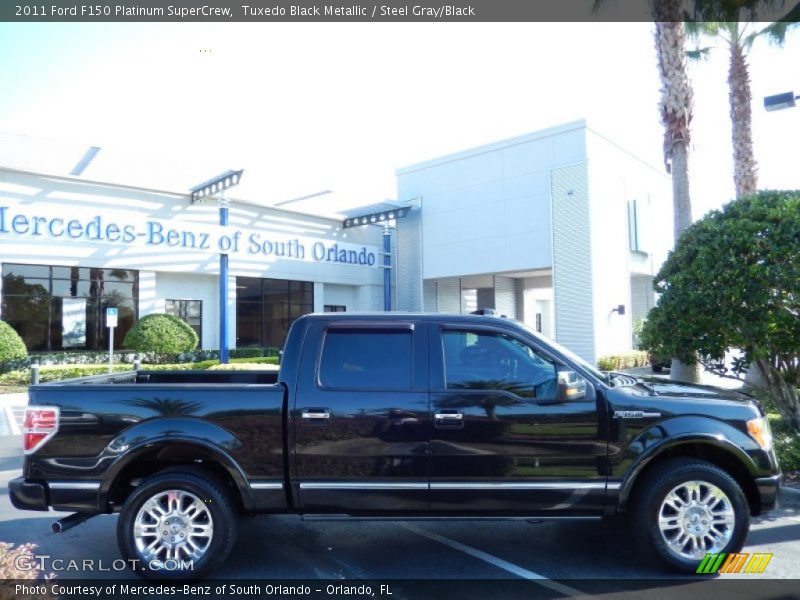 Tuxedo Black Metallic / Steel Gray/Black 2011 Ford F150 Platinum SuperCrew