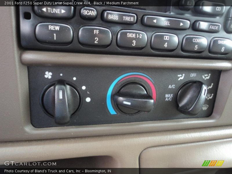 Black / Medium Parchment 2001 Ford F250 Super Duty Lariat Super Crew 4x4