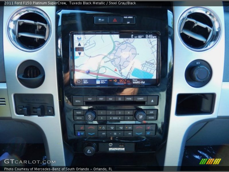 Tuxedo Black Metallic / Steel Gray/Black 2011 Ford F150 Platinum SuperCrew