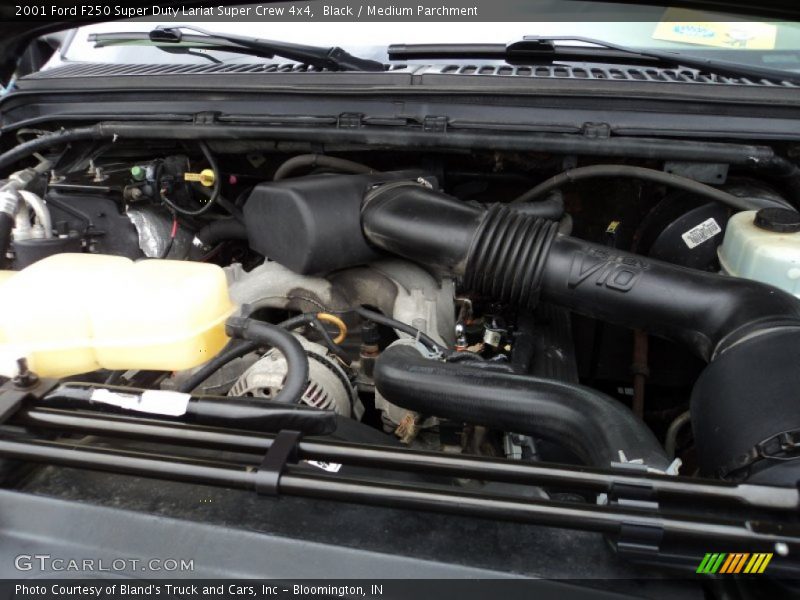 Black / Medium Parchment 2001 Ford F250 Super Duty Lariat Super Crew 4x4