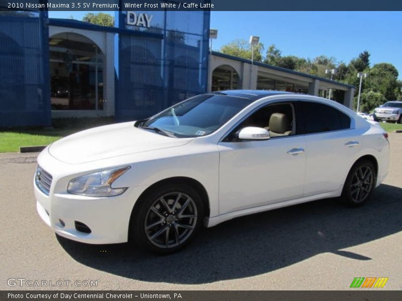 Winter Frost White / Caffe Latte 2010 Nissan Maxima 3.5 SV Premium