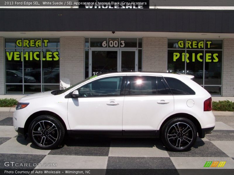 White Suede / SEL Appearance Charcoal Black/Gray Alcantara 2013 Ford Edge SEL