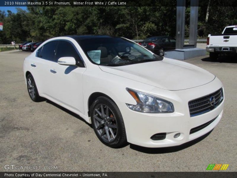 Winter Frost White / Caffe Latte 2010 Nissan Maxima 3.5 SV Premium