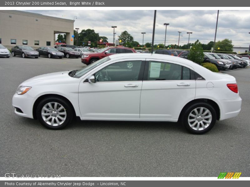 Bright White / Black 2013 Chrysler 200 Limited Sedan