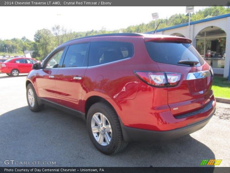 Crystal Red Tintcoat / Ebony 2014 Chevrolet Traverse LT AWD