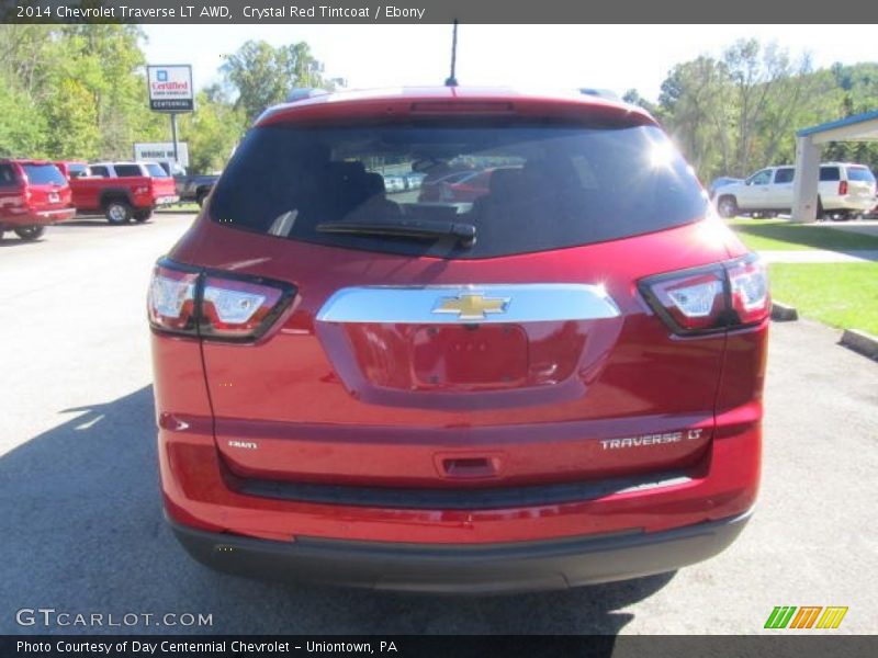 Crystal Red Tintcoat / Ebony 2014 Chevrolet Traverse LT AWD