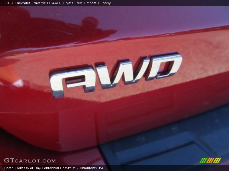 Crystal Red Tintcoat / Ebony 2014 Chevrolet Traverse LT AWD