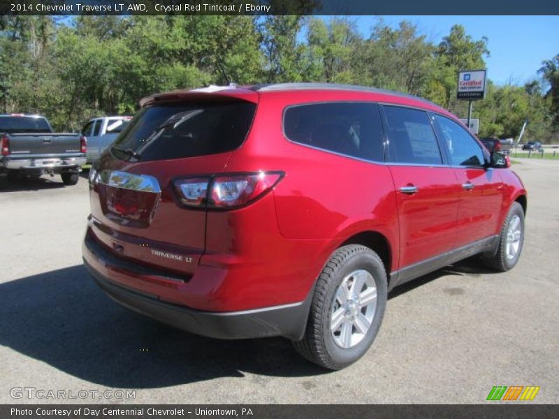 Crystal Red Tintcoat / Ebony 2014 Chevrolet Traverse LT AWD
