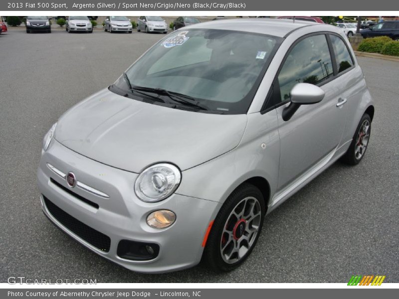 Argento (Silver) / Sport Nero/Grigio/Nero (Black/Gray/Black) 2013 Fiat 500 Sport