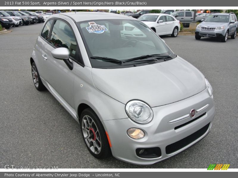 Argento (Silver) / Sport Nero/Grigio/Nero (Black/Gray/Black) 2013 Fiat 500 Sport