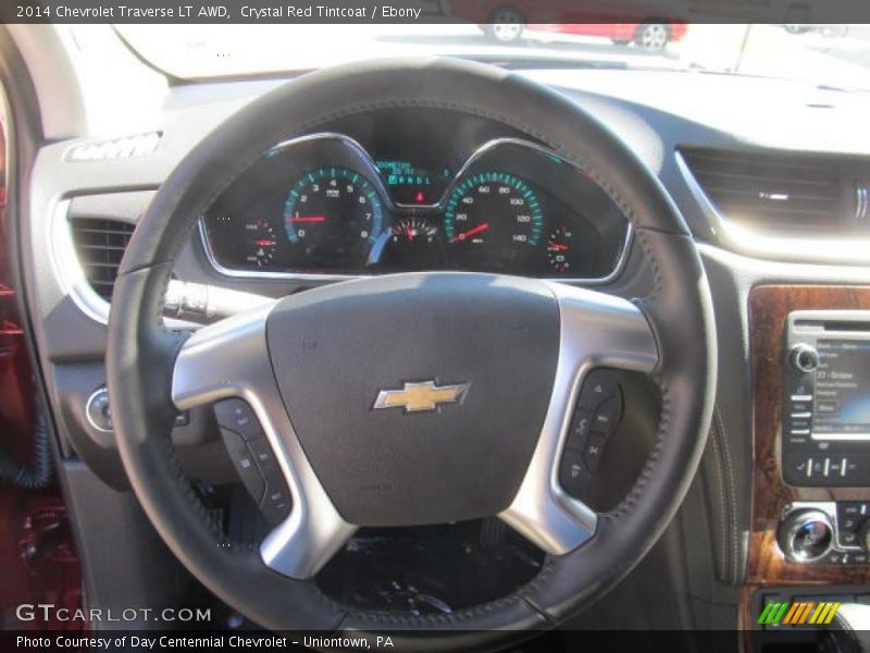 Crystal Red Tintcoat / Ebony 2014 Chevrolet Traverse LT AWD