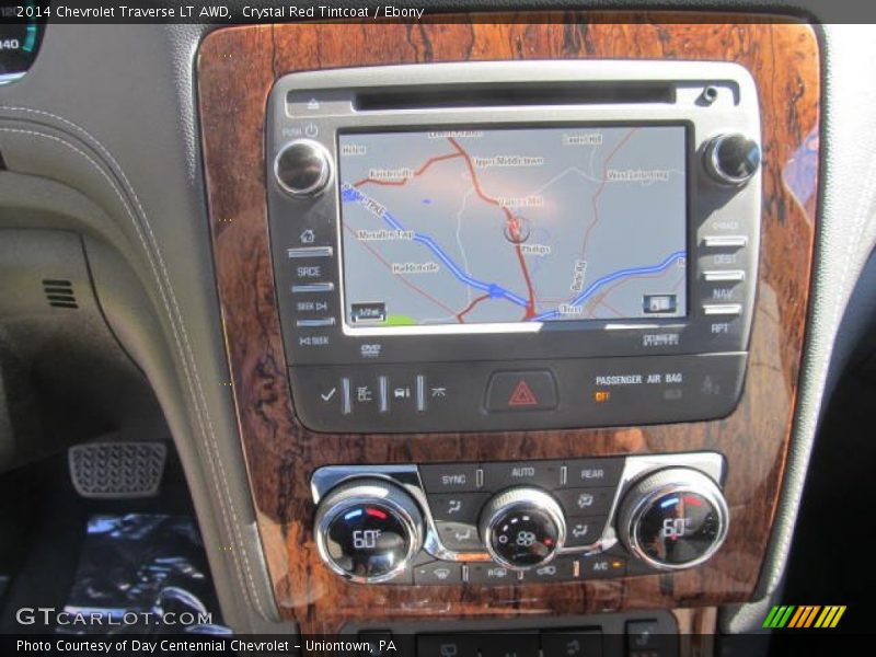 Crystal Red Tintcoat / Ebony 2014 Chevrolet Traverse LT AWD