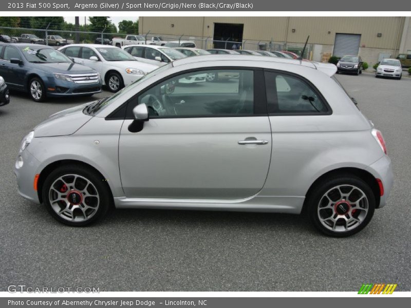Argento (Silver) / Sport Nero/Grigio/Nero (Black/Gray/Black) 2013 Fiat 500 Sport