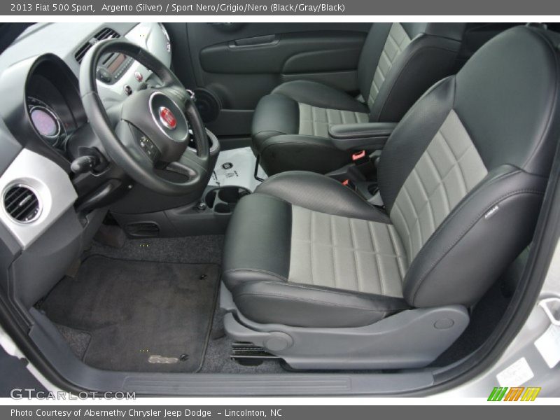 Argento (Silver) / Sport Nero/Grigio/Nero (Black/Gray/Black) 2013 Fiat 500 Sport