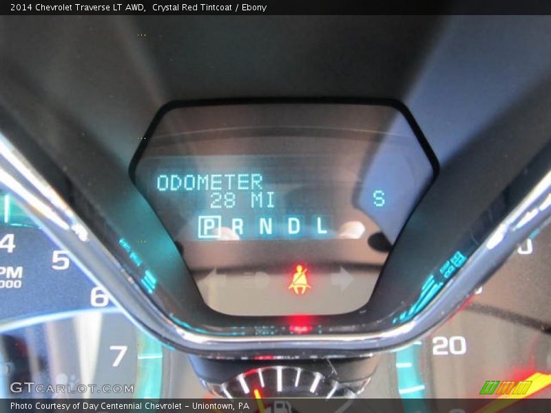 Crystal Red Tintcoat / Ebony 2014 Chevrolet Traverse LT AWD