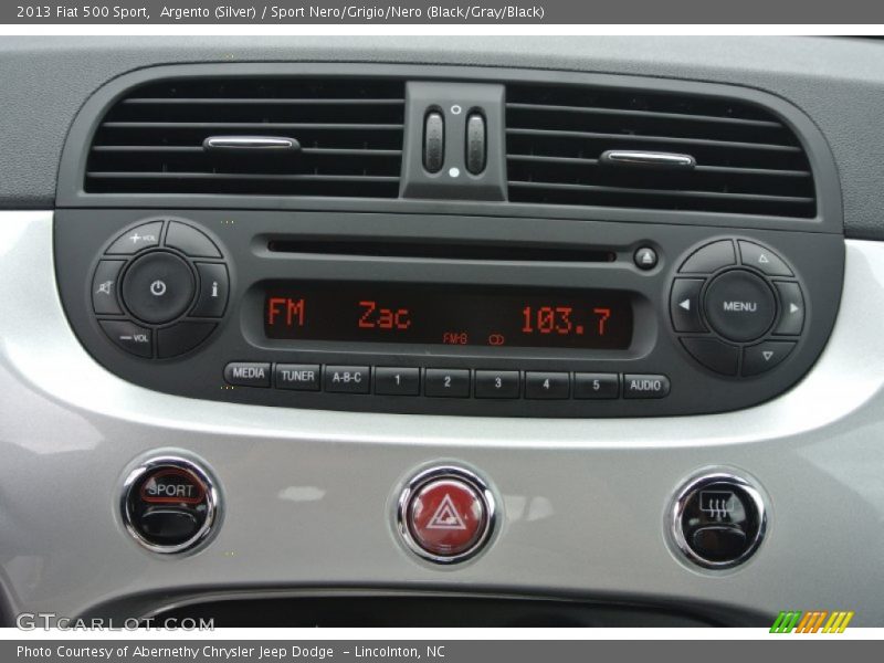 Argento (Silver) / Sport Nero/Grigio/Nero (Black/Gray/Black) 2013 Fiat 500 Sport