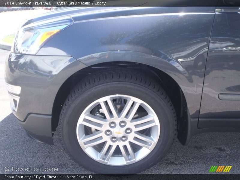 Cyber Grey Metallic / Ebony 2014 Chevrolet Traverse LT