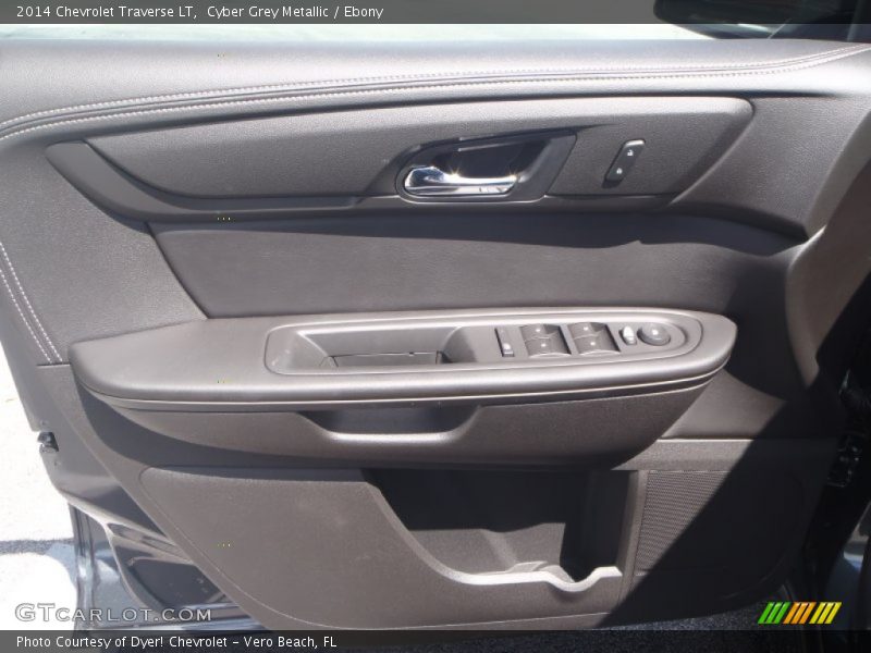 Cyber Grey Metallic / Ebony 2014 Chevrolet Traverse LT
