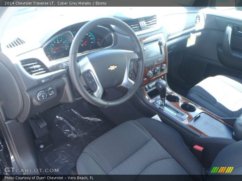 Cyber Grey Metallic / Ebony 2014 Chevrolet Traverse LT