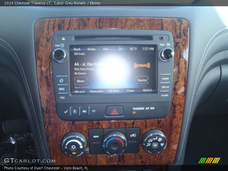 Cyber Grey Metallic / Ebony 2014 Chevrolet Traverse LT