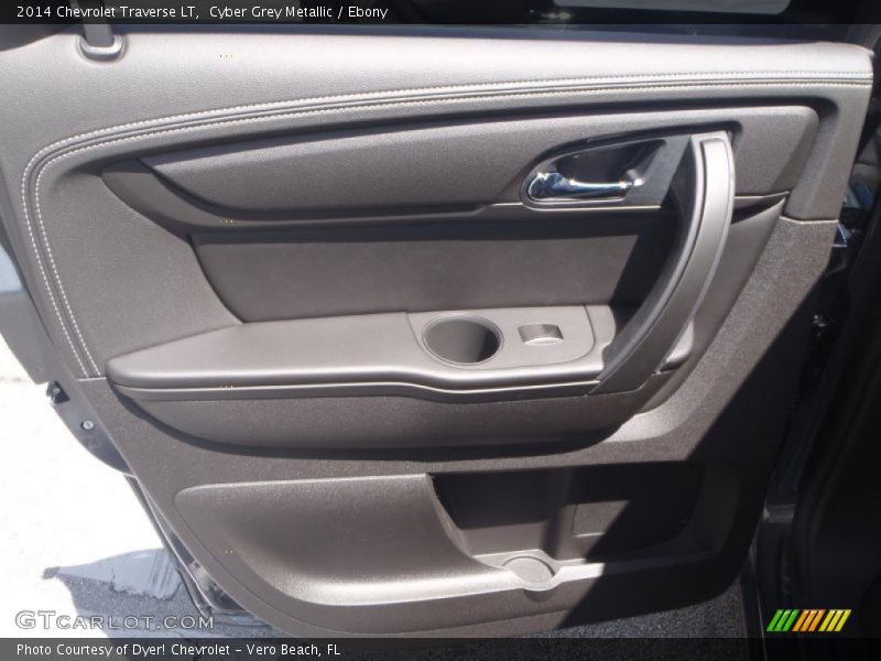 Cyber Grey Metallic / Ebony 2014 Chevrolet Traverse LT