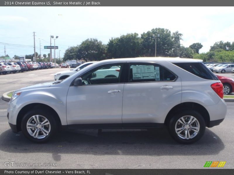 Silver Ice Metallic / Jet Black 2014 Chevrolet Equinox LS