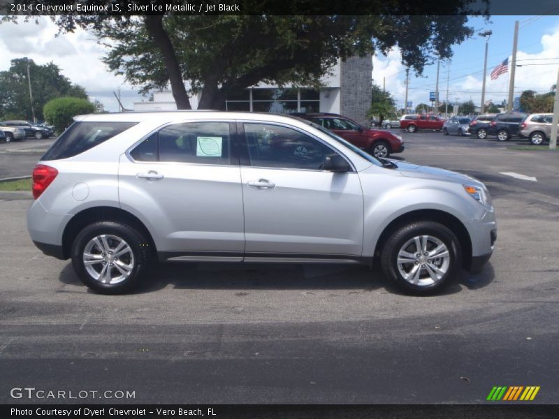 Silver Ice Metallic / Jet Black 2014 Chevrolet Equinox LS