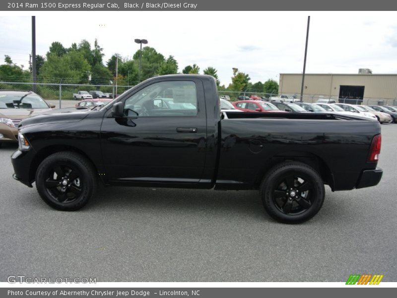 Black / Black/Diesel Gray 2014 Ram 1500 Express Regular Cab