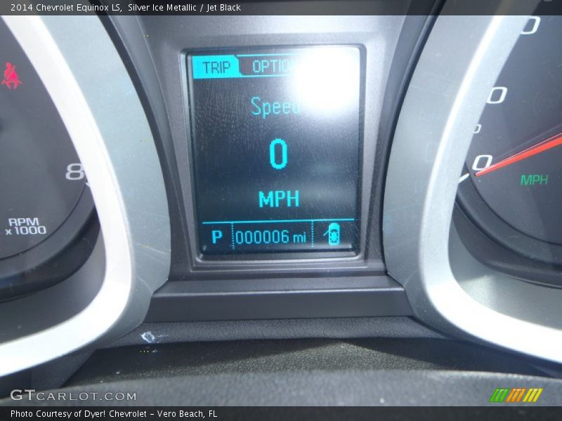 Silver Ice Metallic / Jet Black 2014 Chevrolet Equinox LS