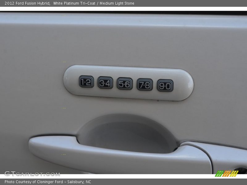 White Platinum Tri-Coat / Medium Light Stone 2012 Ford Fusion Hybrid
