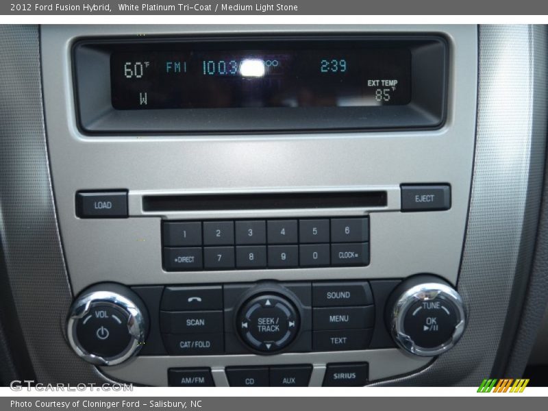 White Platinum Tri-Coat / Medium Light Stone 2012 Ford Fusion Hybrid