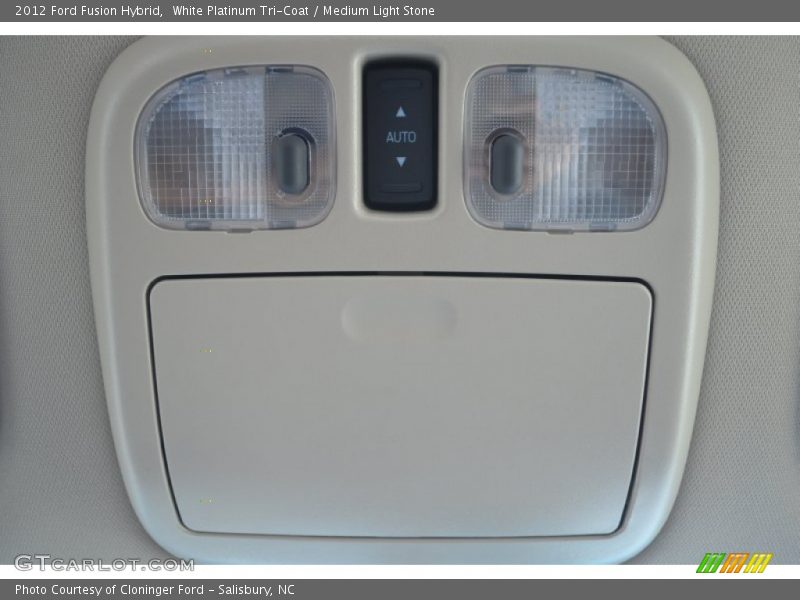White Platinum Tri-Coat / Medium Light Stone 2012 Ford Fusion Hybrid