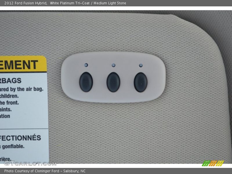White Platinum Tri-Coat / Medium Light Stone 2012 Ford Fusion Hybrid