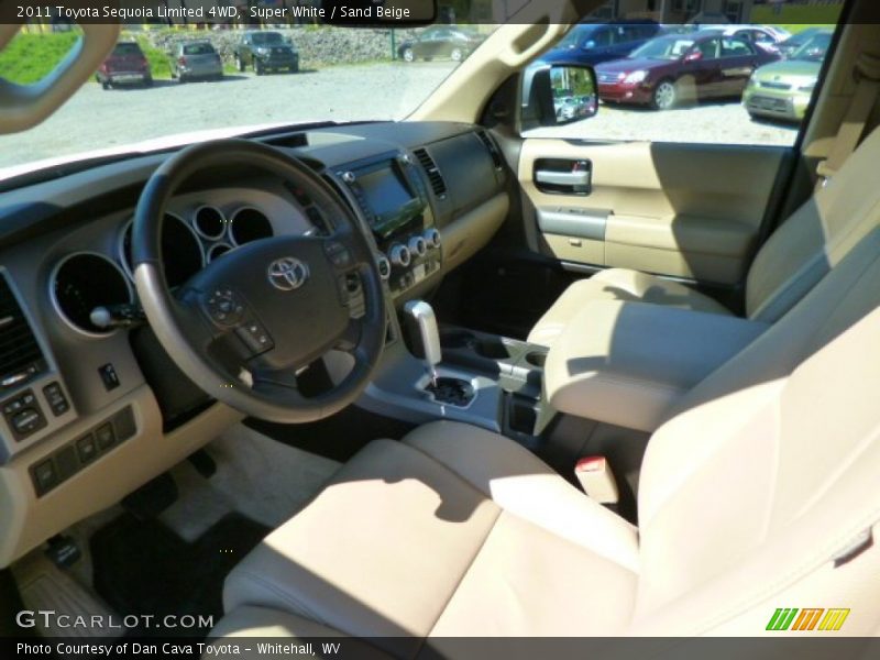 Super White / Sand Beige 2011 Toyota Sequoia Limited 4WD