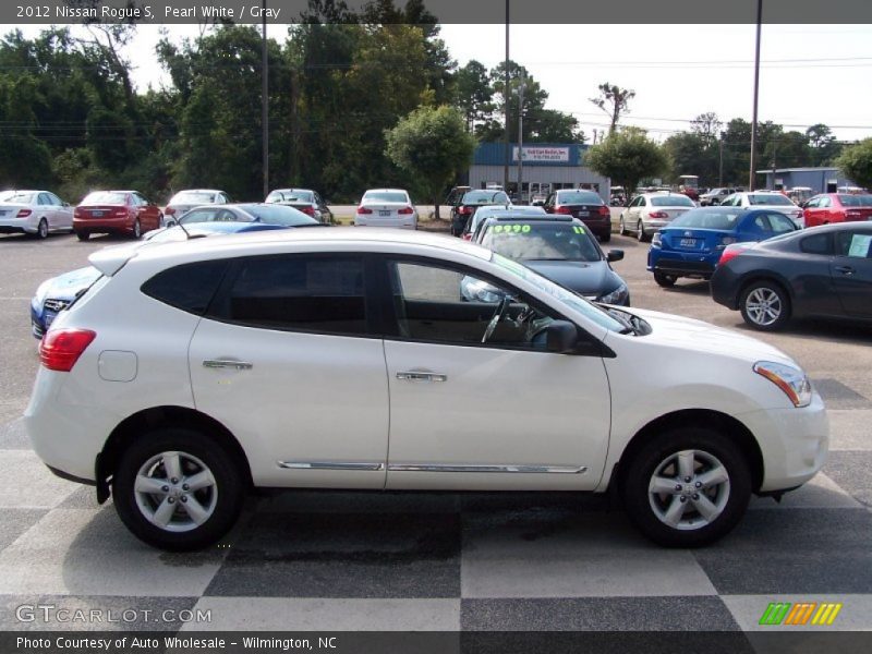 Pearl White / Gray 2012 Nissan Rogue S