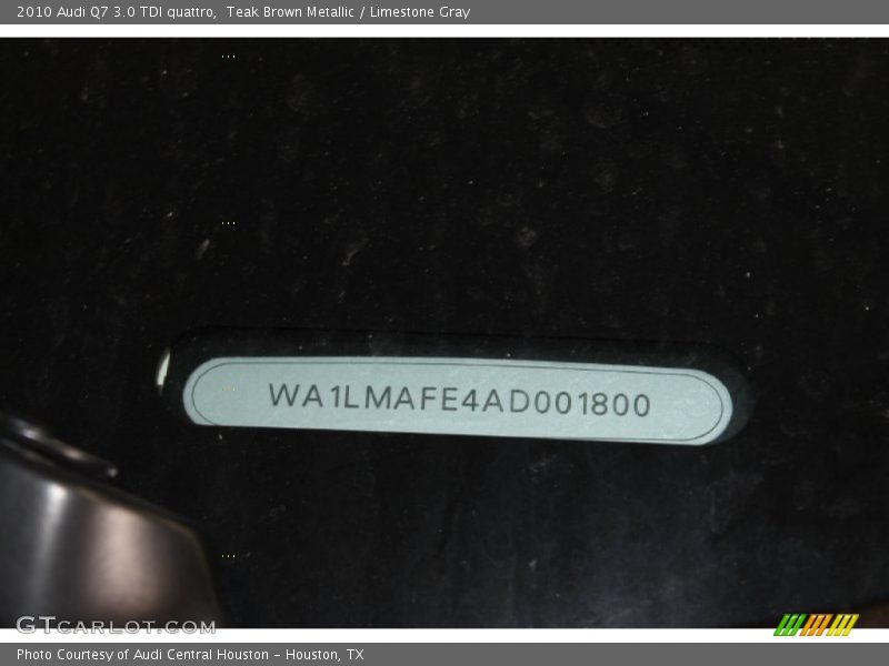 Teak Brown Metallic / Limestone Gray 2010 Audi Q7 3.0 TDI quattro