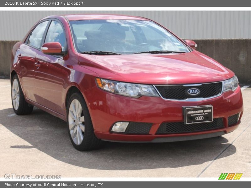 Spicy Red / Black Sport 2010 Kia Forte SX