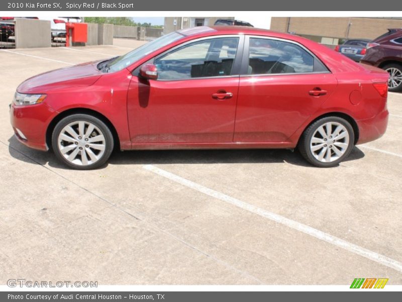 Spicy Red / Black Sport 2010 Kia Forte SX