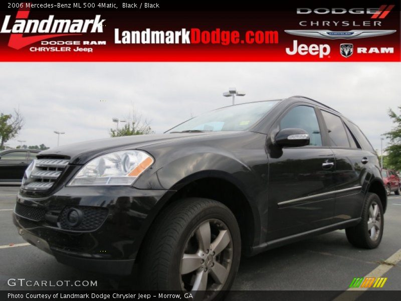 Black / Black 2006 Mercedes-Benz ML 500 4Matic