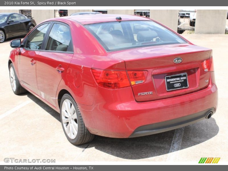 Spicy Red / Black Sport 2010 Kia Forte SX