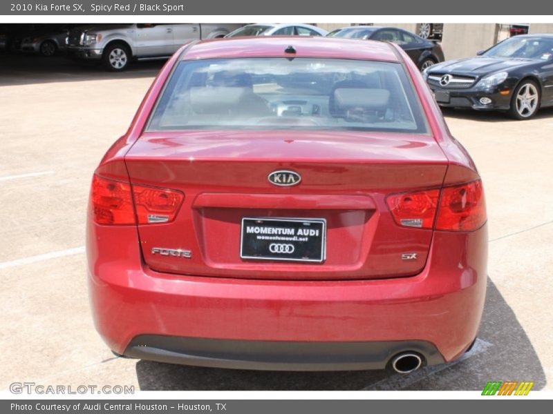 Spicy Red / Black Sport 2010 Kia Forte SX
